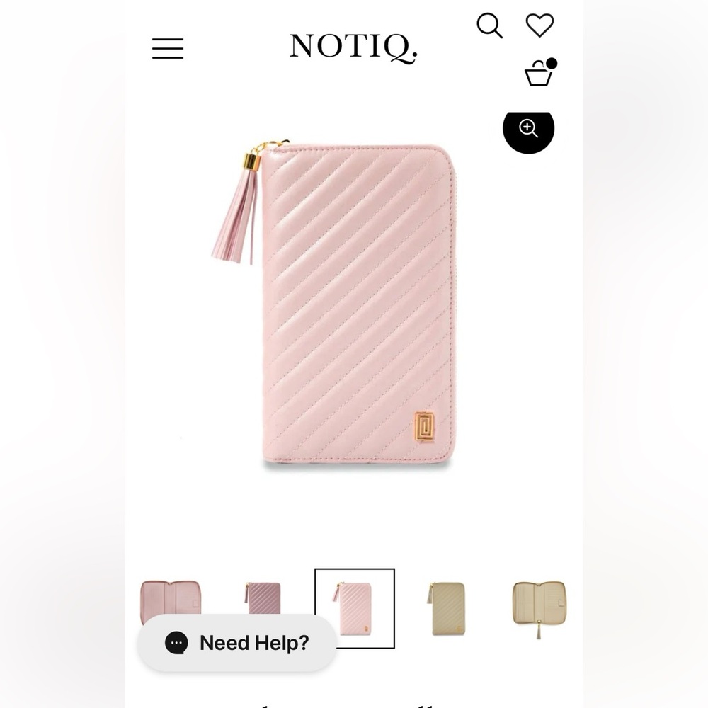 Notiq shimmer pink wallet